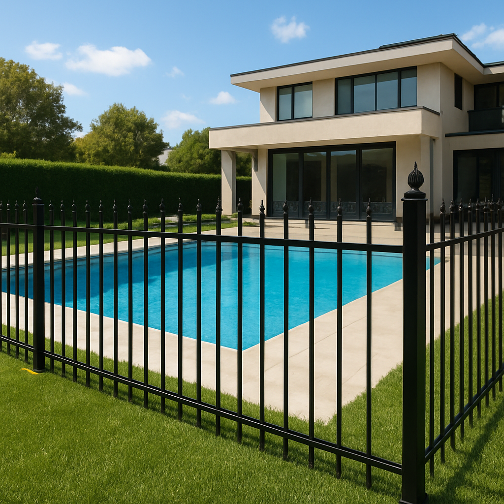 Aluminum ornamental pool fence